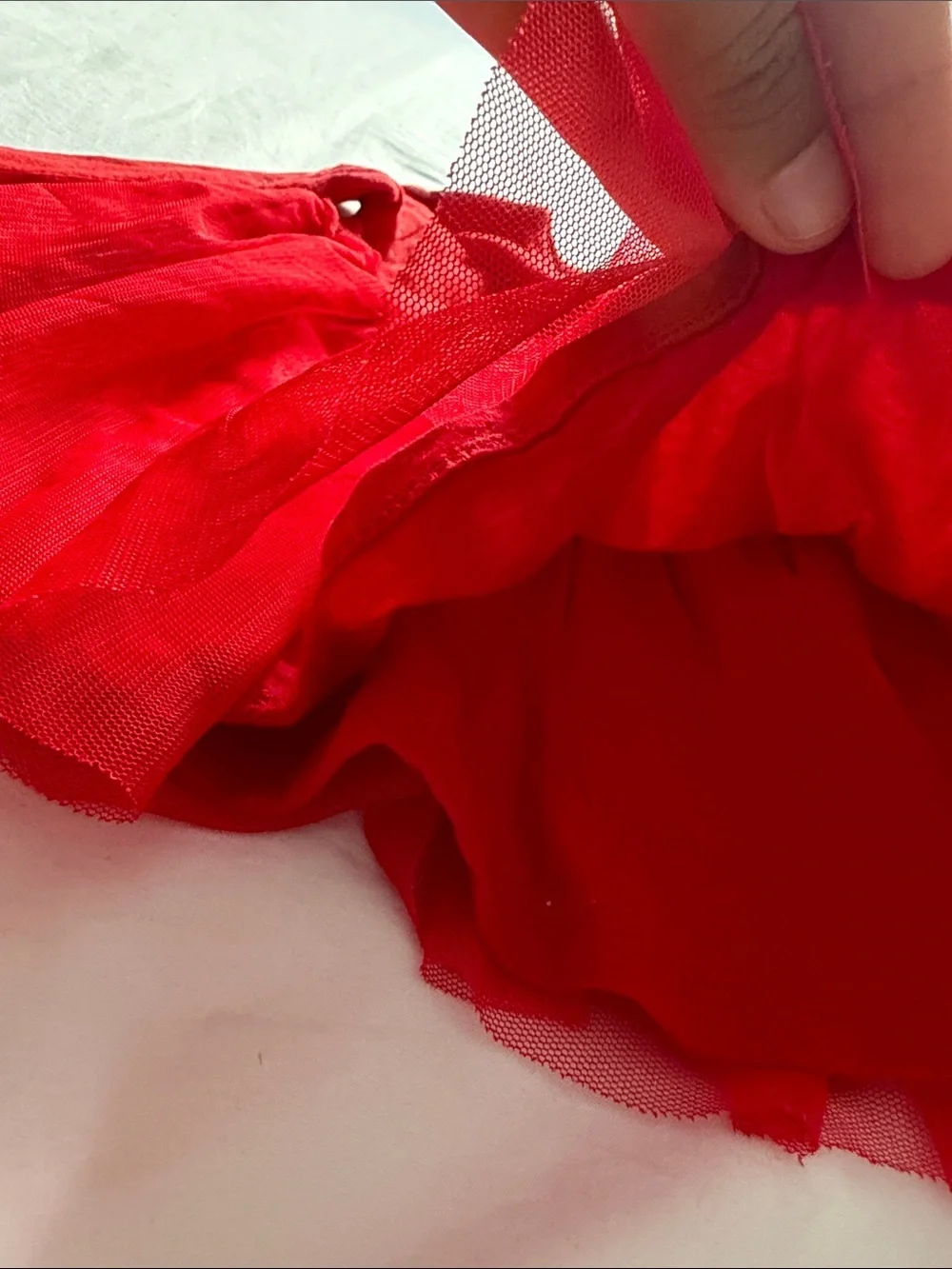 Carter's Red Long-Sleeve Tulle Tunic size 3T